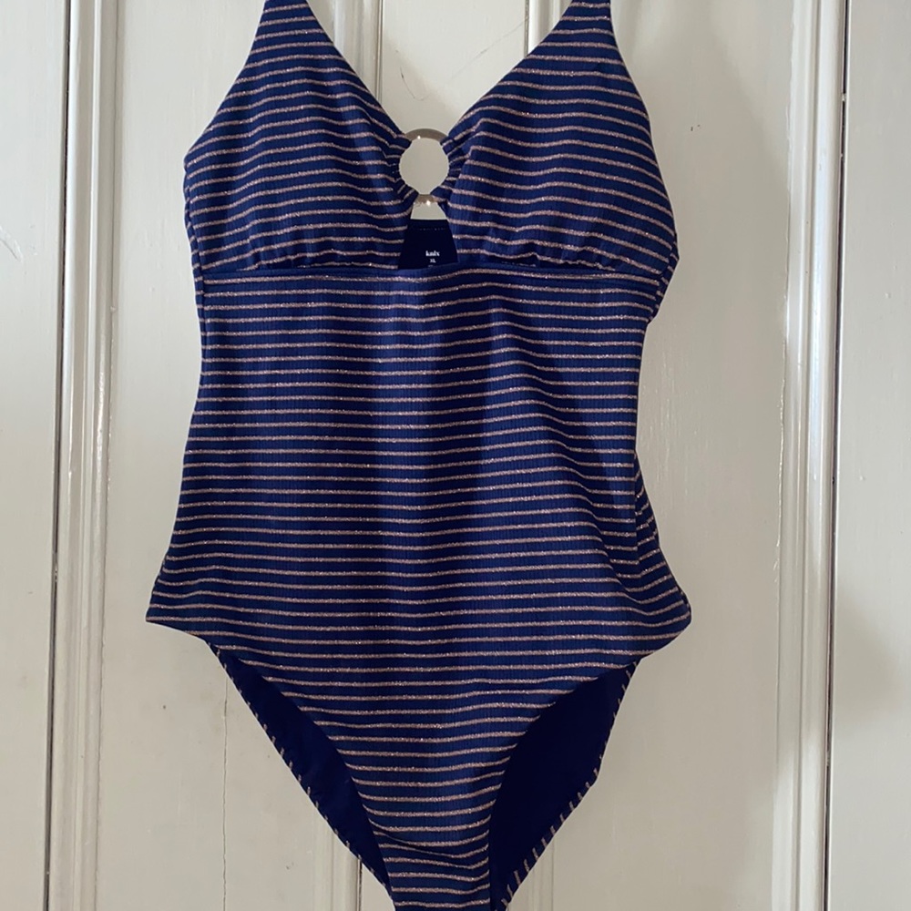 Knit one piece swimsuit XL